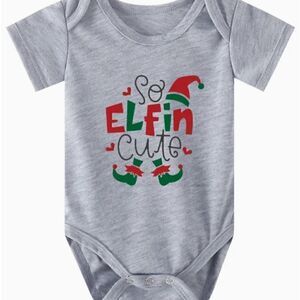 NEW! So Elfin Cute Baby Onesie Christmas Elf Festive Holiday Body Suit Whimsical